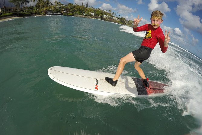 Family, Private & Group Surfing Lessons, Waikiki Courtesy Shuttle - Gear Up Like a Local: Rash Guard, Reef Shoes, Surfboard