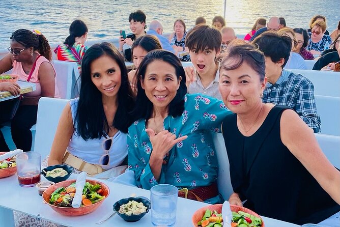 Honolulu Sunset Dinner Cruise with Friday Fireworks Show - The onboard dinner: 3 courses, real options, and how BYOB plays out