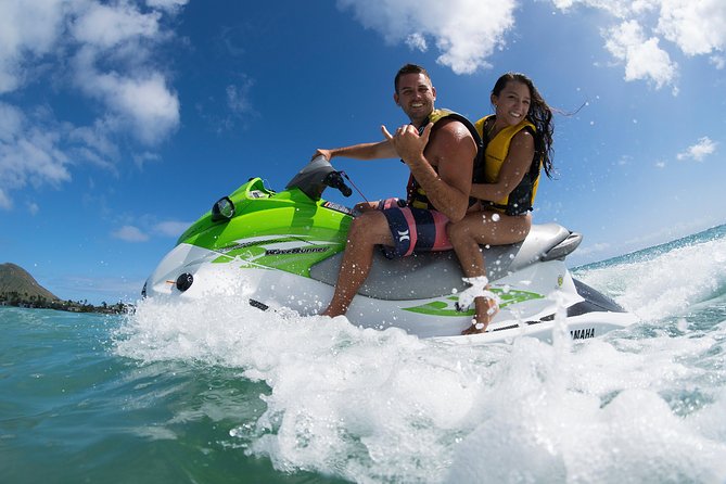 Jet Ski Ride Maunalua Bay. Tandem-2 people ride-price per person - Key Highlights at Maunalua Bay