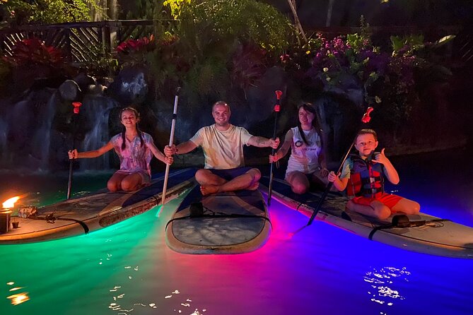Lunar Legends Night Stand up Paddle Kayak Water Experience - Entering a Polynesian Cultural Center you only see after closing