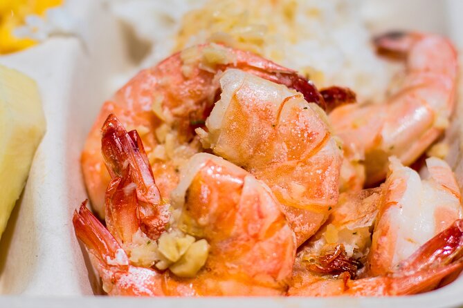Oahu Circle Island Full Day Tour with Scenic Stops & Local Foods - North Shore: shrimp lunch plus sea turtle vibes