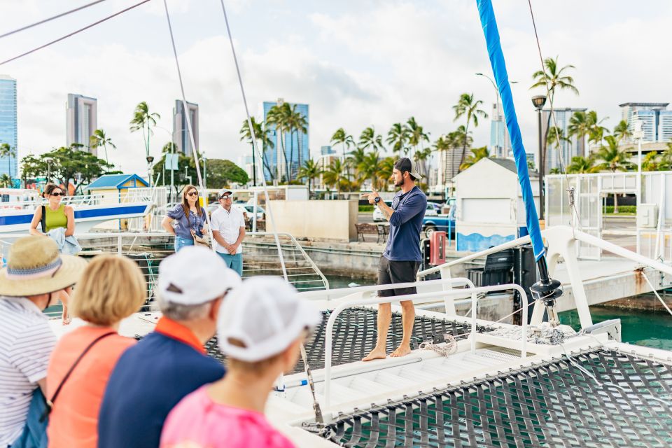 Oahu: Diamond Head Cruise with Drinks & Appetizers - Comfort on a 65-Foot Catamaran: Crew Energy and Music