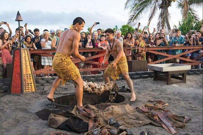 Oahu: Germaine's Luau - Arrival Perks: Lei Greeting, Soft Drinks, and Beachfront Pre-Show Energy