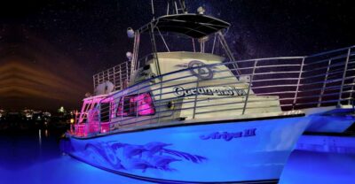 Oahu: Premium Waikiki Sunset Party Cruise with Live DJ - The powerboat setup: two decks built for views and dancing