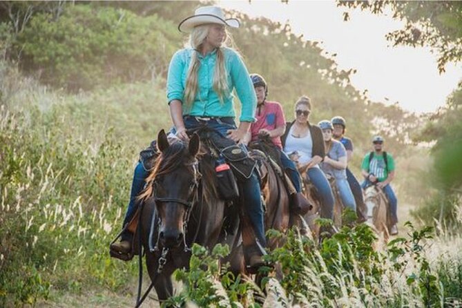 Oahu Sunset Horseback Ride - First-Time Rider Comfort: Helmets and Well-Trained Horses